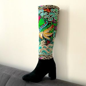 Jeffrey Campbell Embroidered Boots Size 6